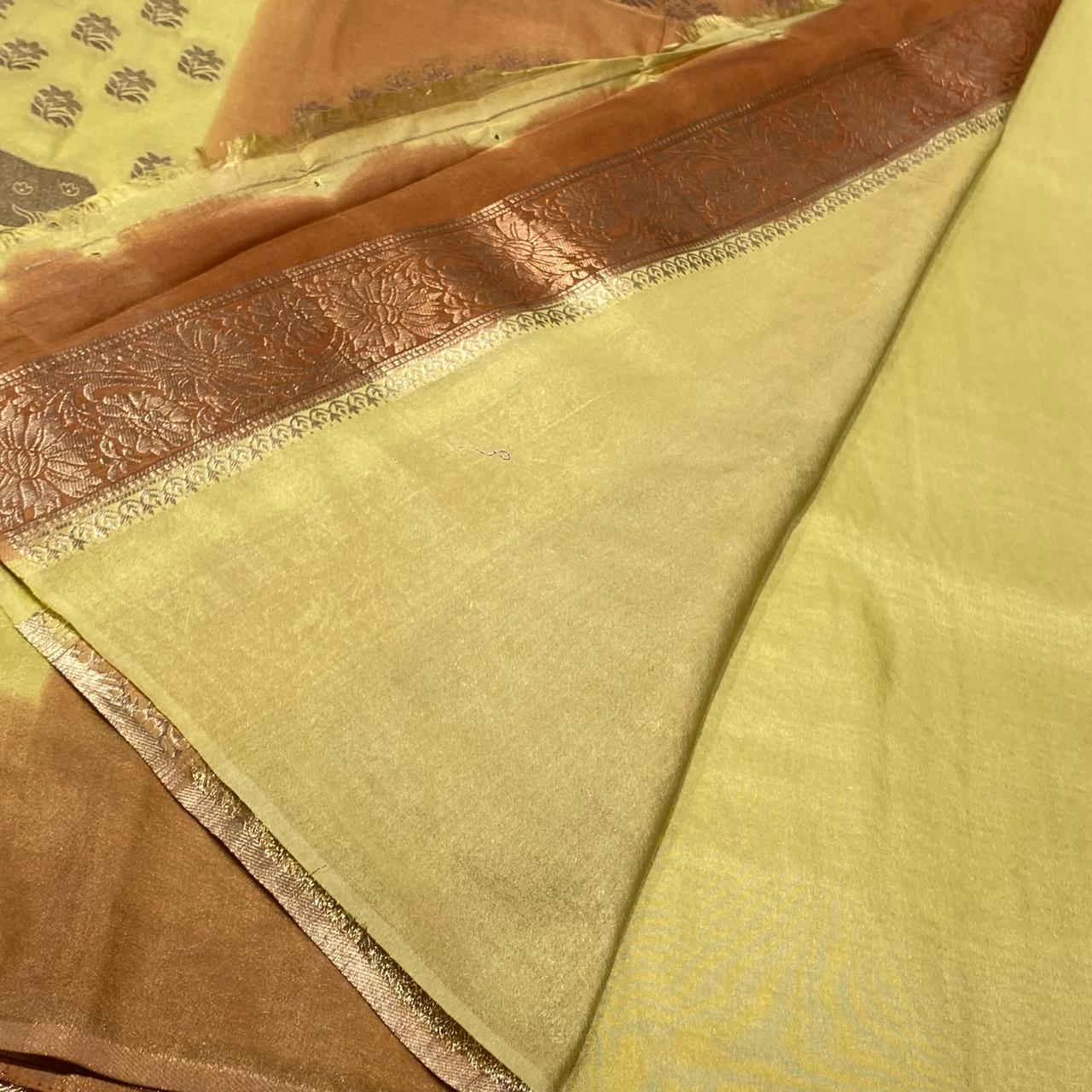 Silky Organza Crepe Saree