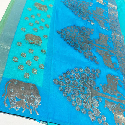Silky Organza Crepe Saree