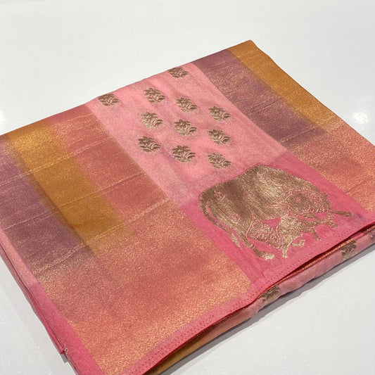 Silky Organza Crepe Saree
