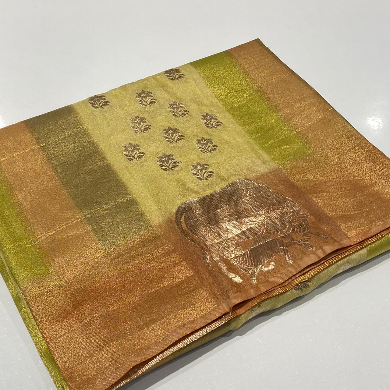 Silky Organza Crepe Saree