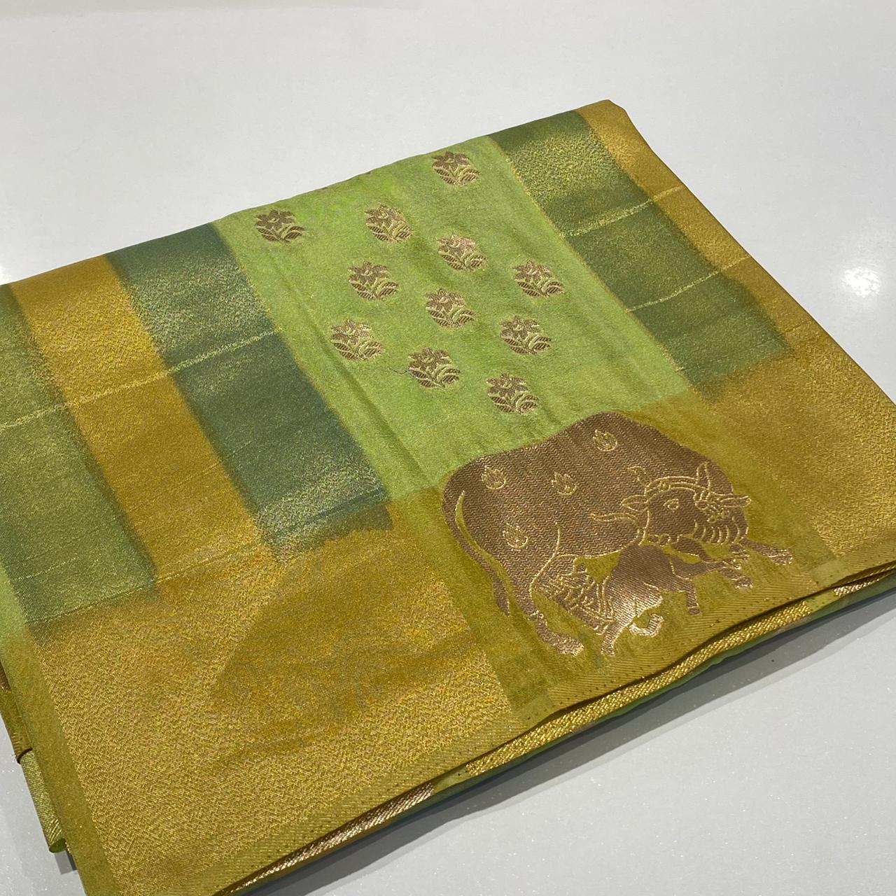Silky Organza Crepe Saree