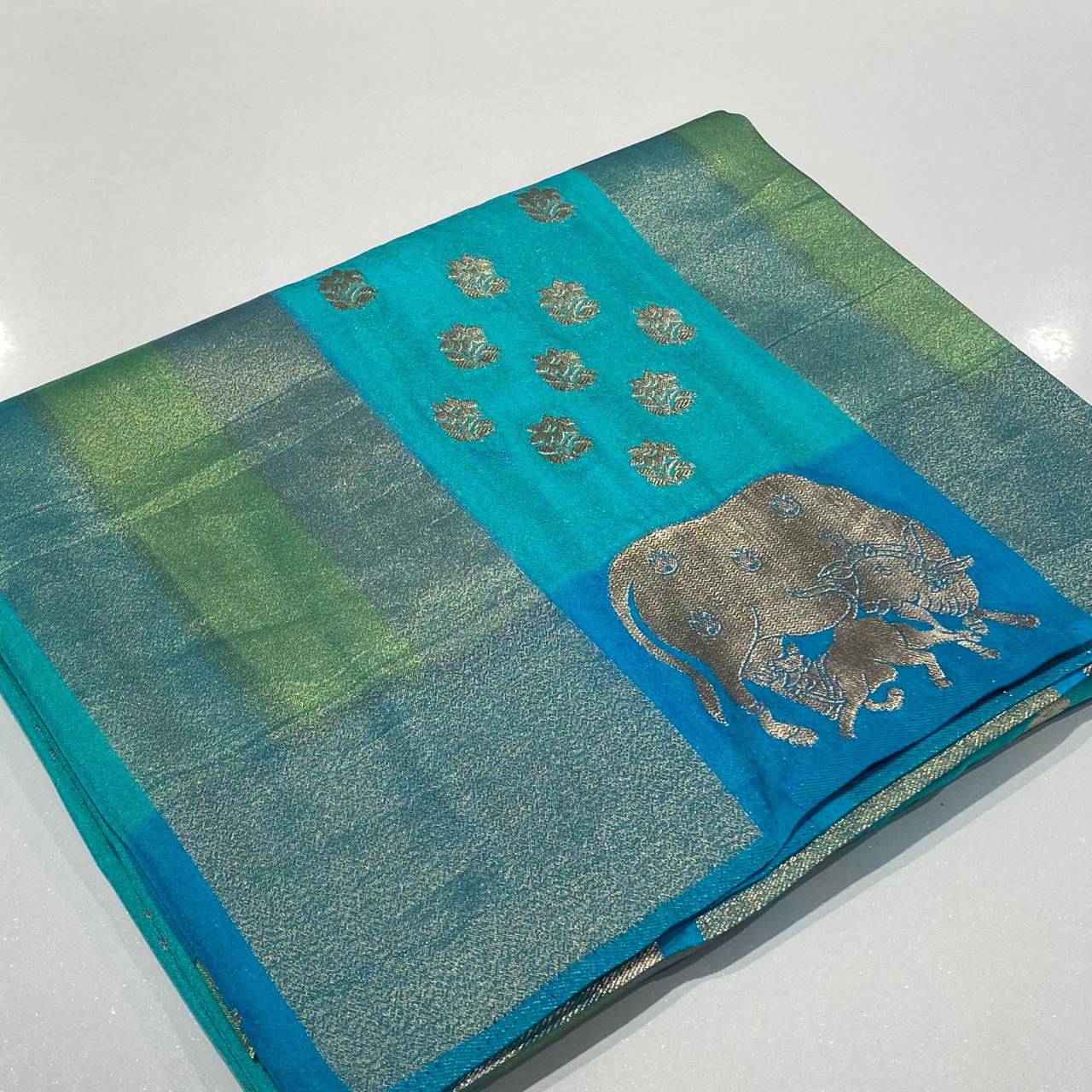 Silky Organza Crepe Saree