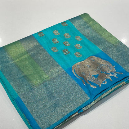 Silky Organza Crepe Saree