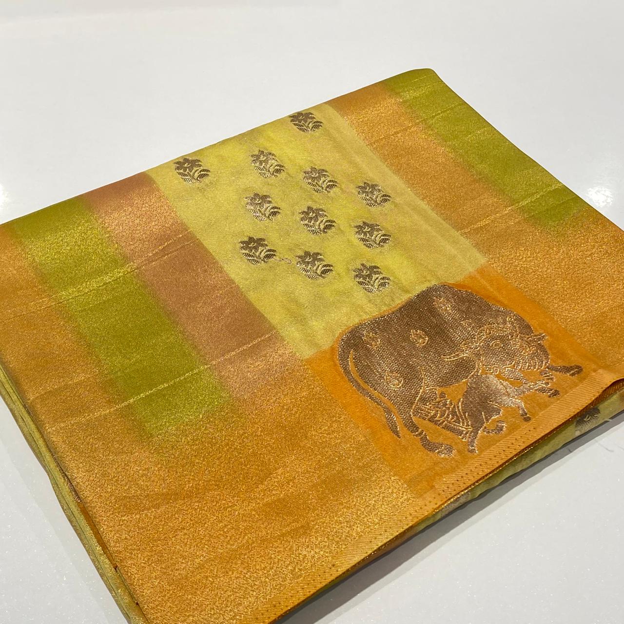Silky Organza Crepe Saree