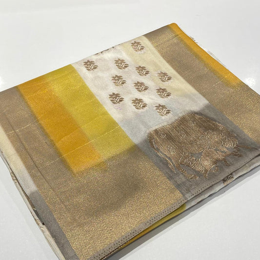 Silky Organza Crepe Saree