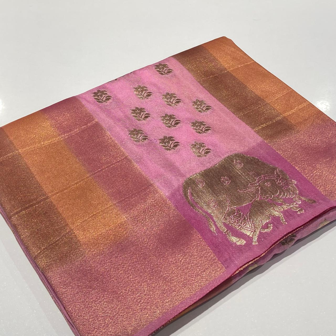 Silky Organza Crepe Saree