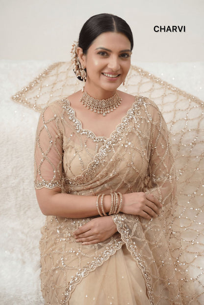 Party Wear Soft Net Saree