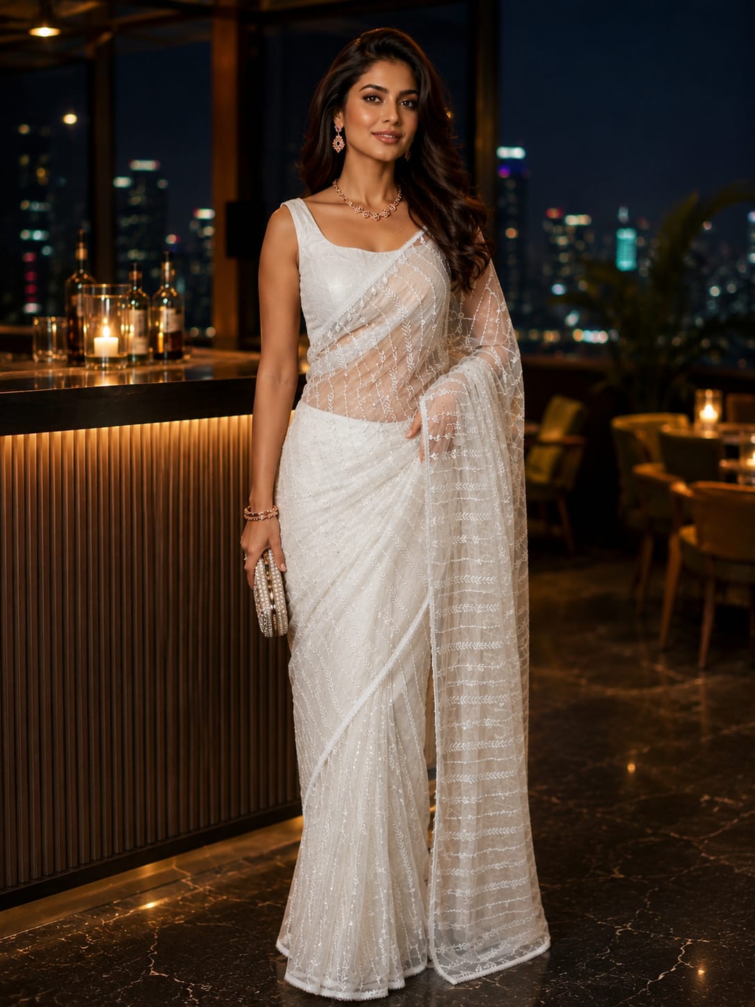 Party Wear Soft Net Saree