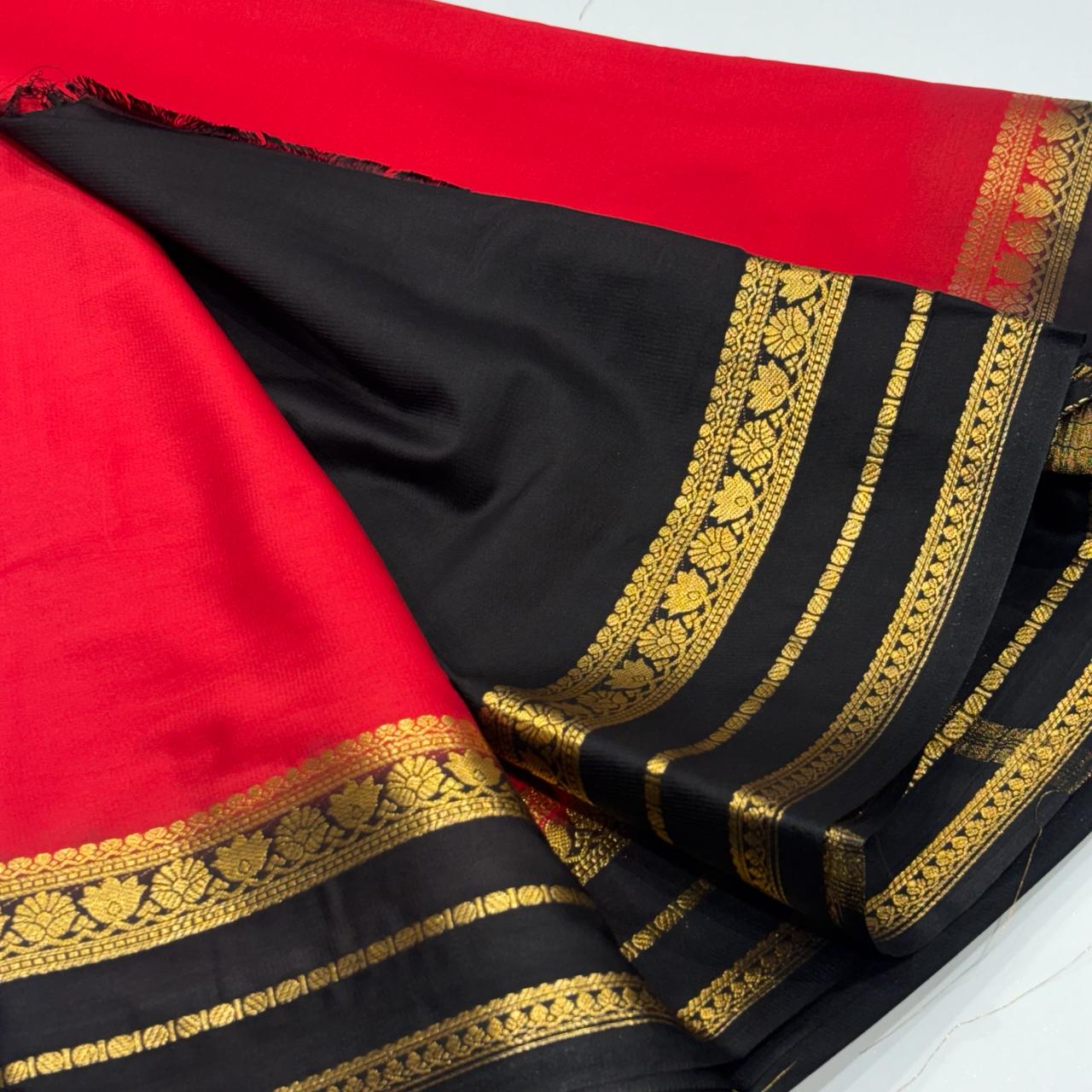 Semi Mysore Crepe Saree