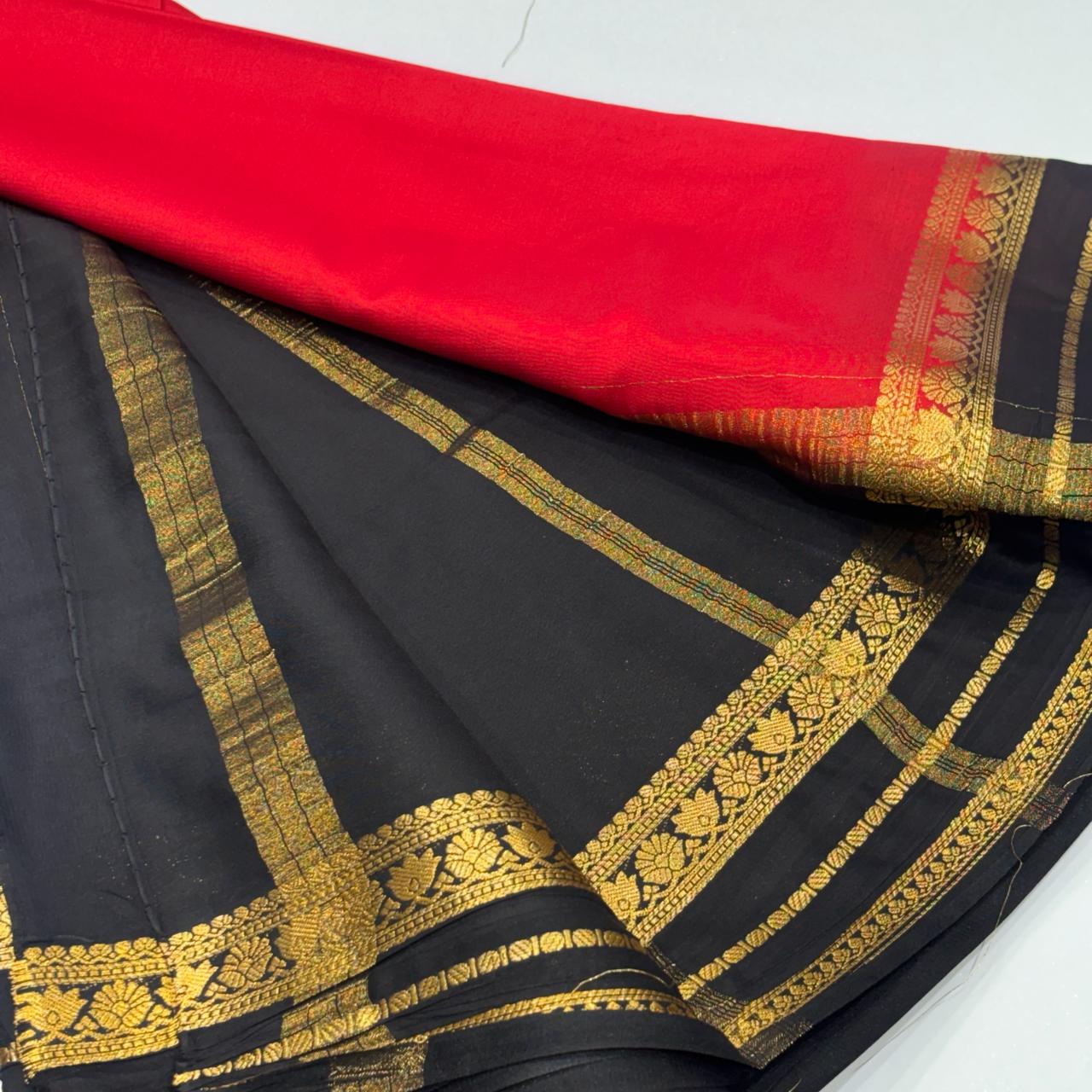 Semi Mysore Crepe Saree