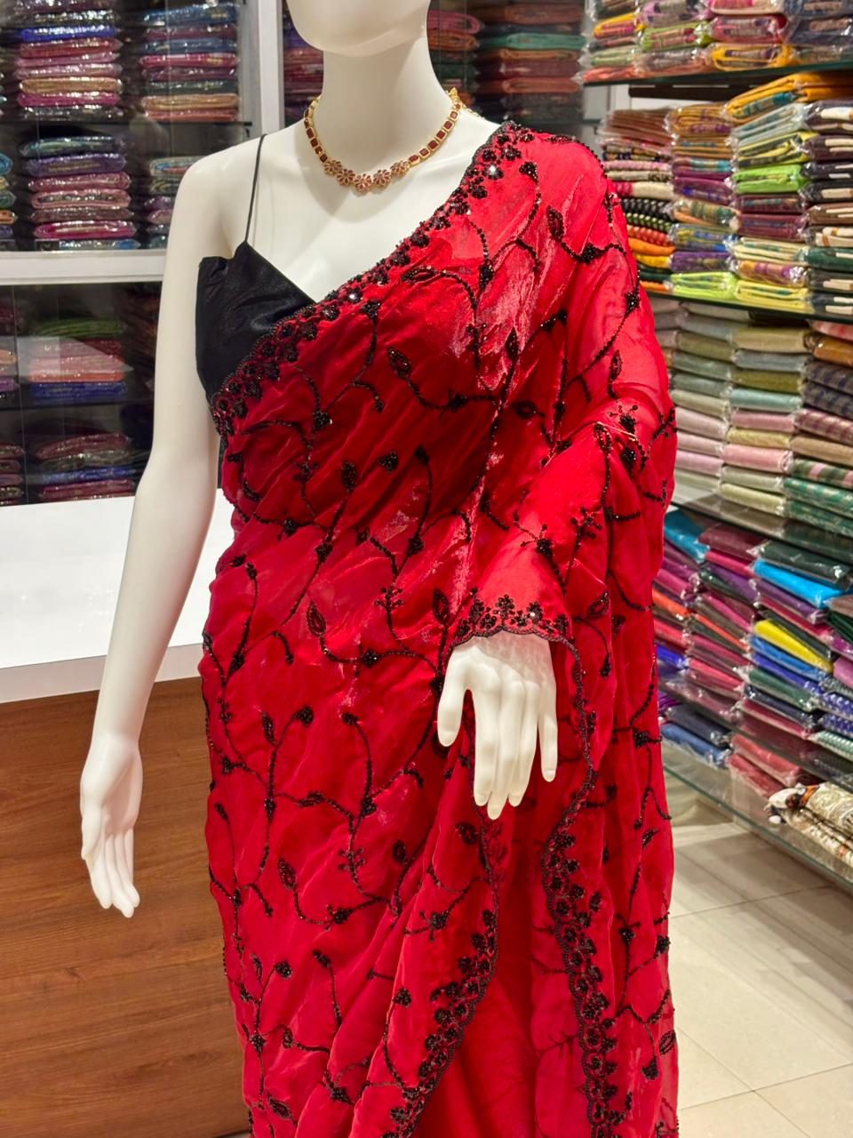 PartyWear Satin Designer Saree