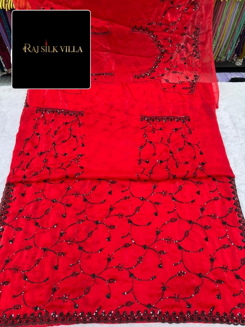 PartyWear Satin Designer Saree