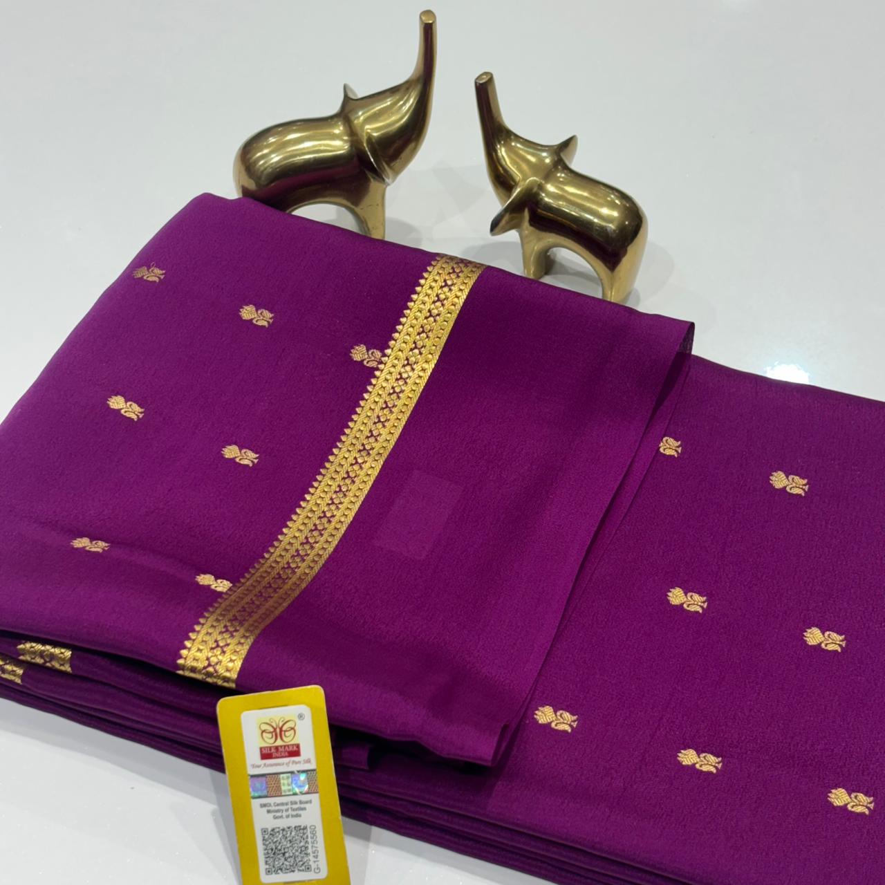 Pure Zari Mysore Silk Saree