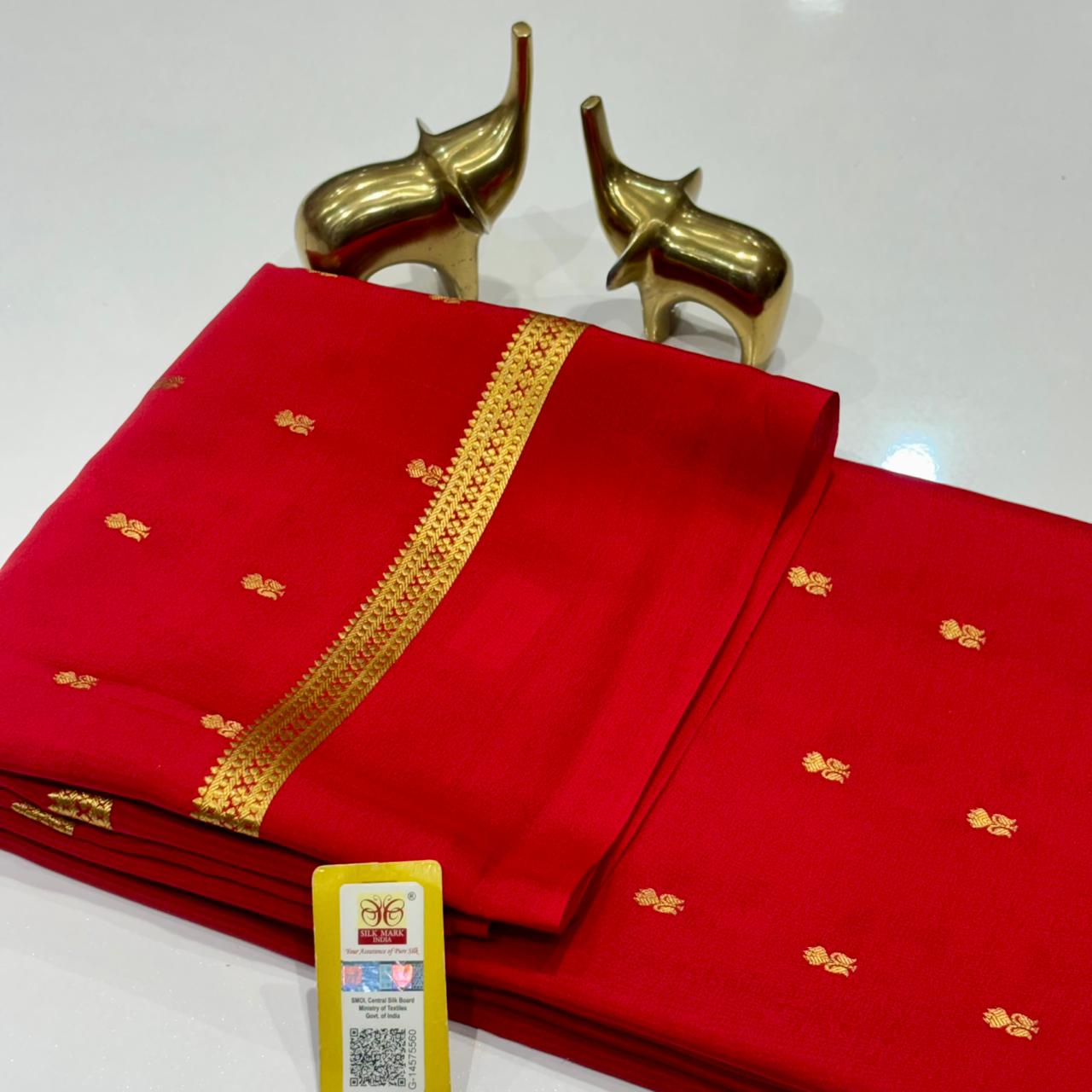 Pure Zari Mysore Silk Saree