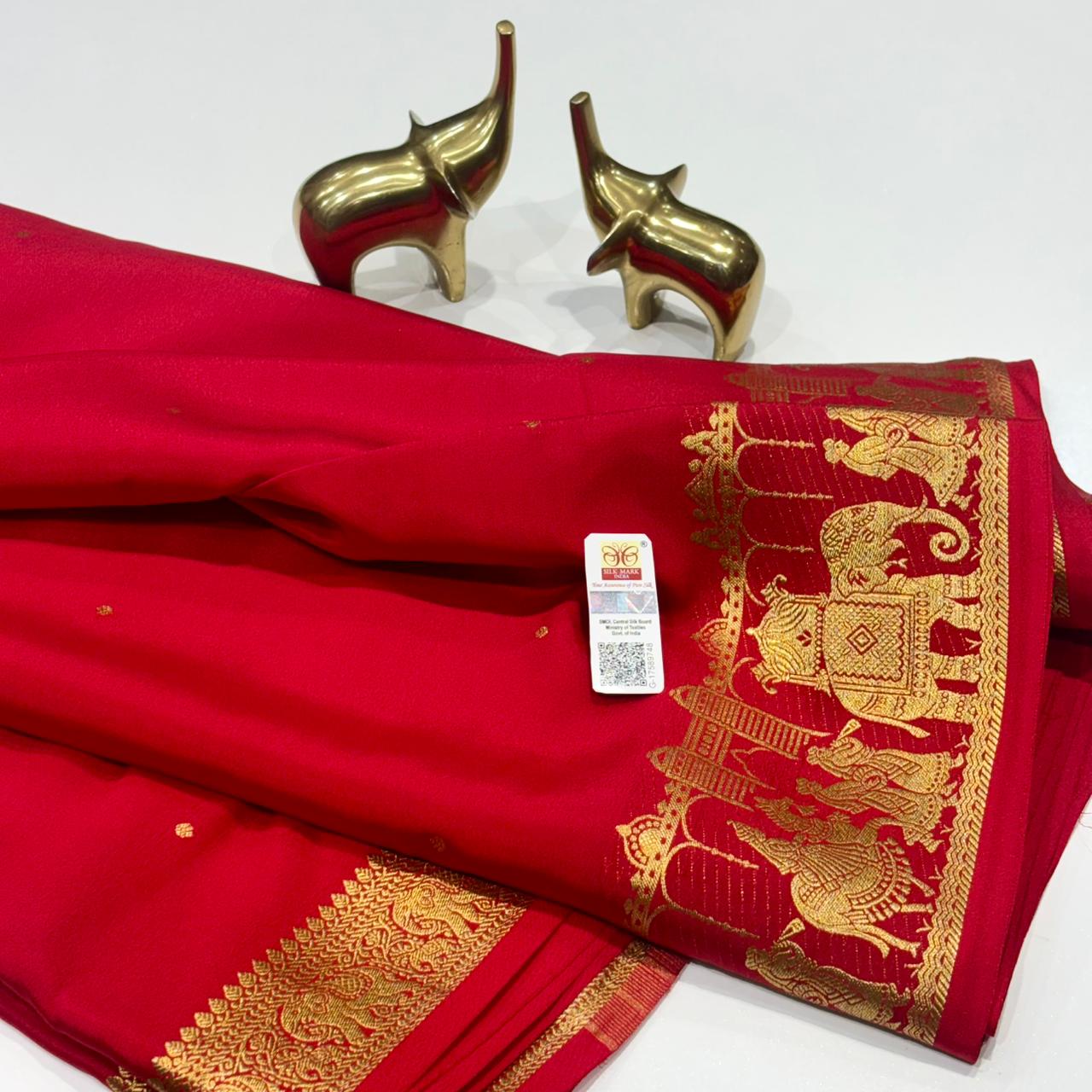 Pure Mysore Crepe Silk Saree