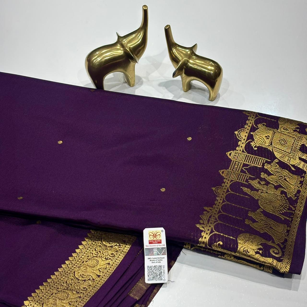 Pure Mysore Crepe Silk Saree
