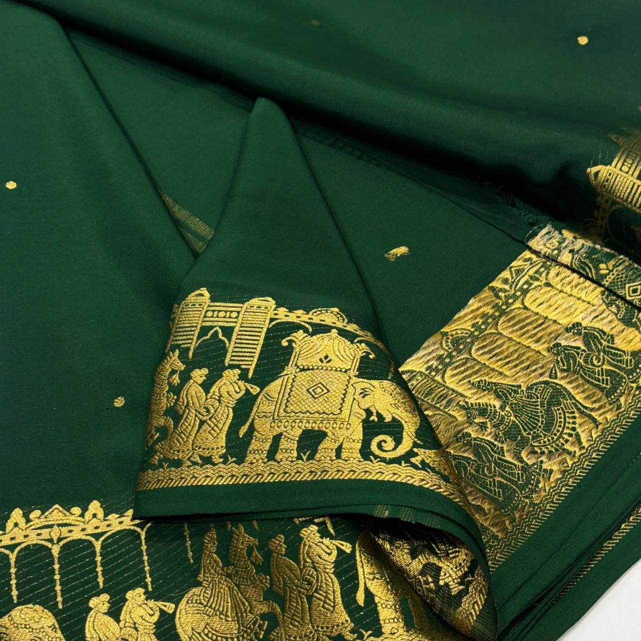 Pure Mysore Crepe Silk Saree