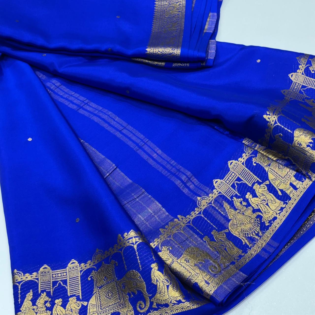 Pure Mysore Crepe Silk Saree