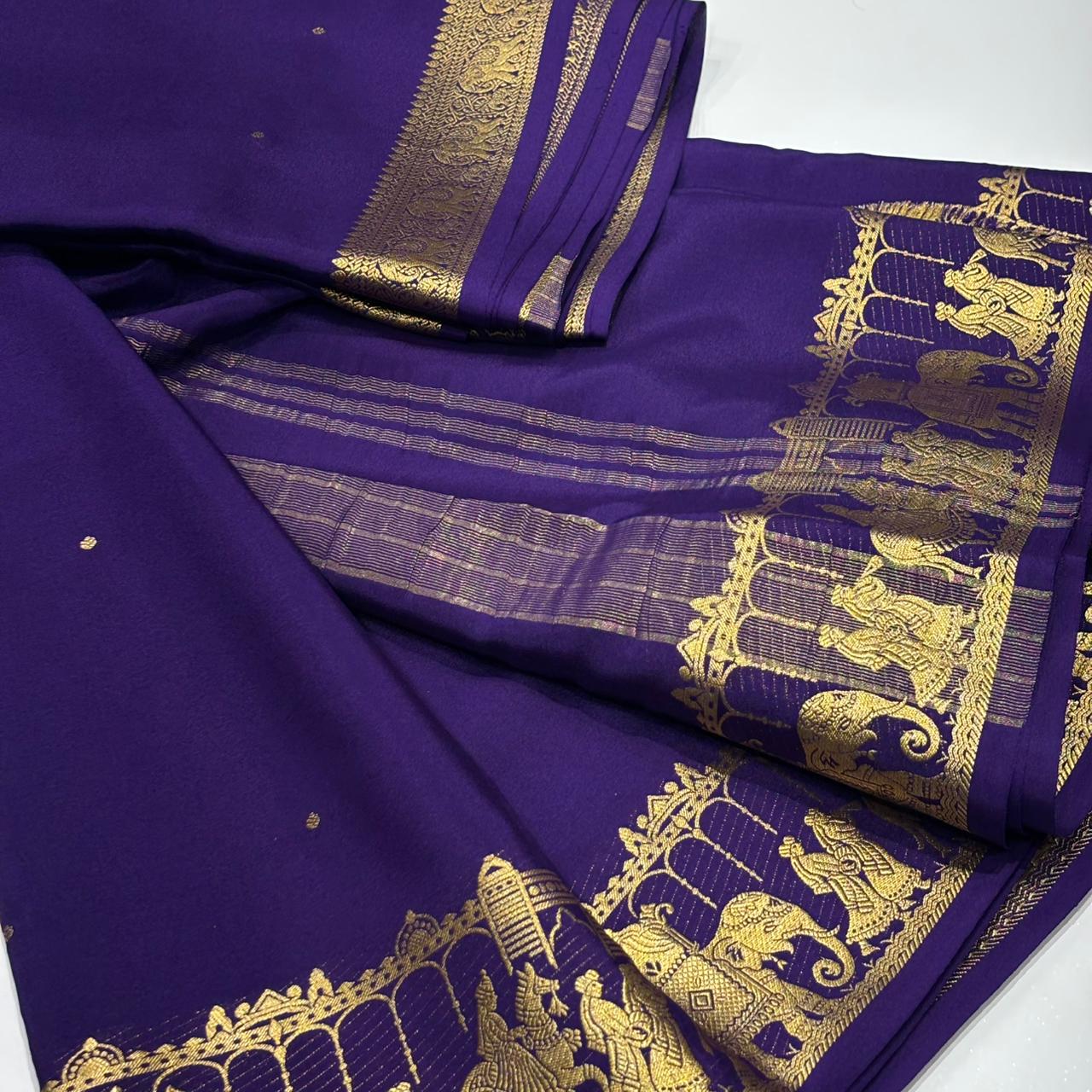Pure Mysore Crepe Silk Saree