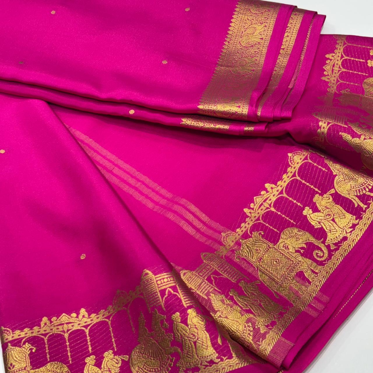 Pure Mysore Crepe Silk Saree