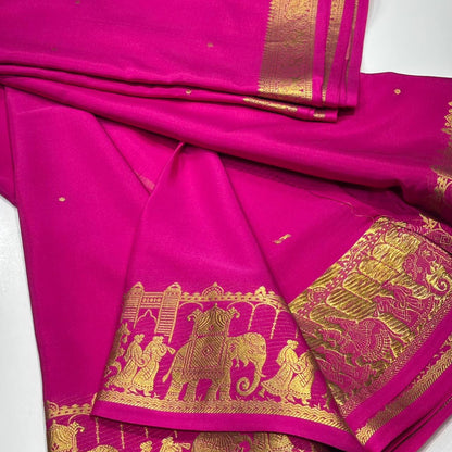 Pure Mysore Crepe Silk Saree