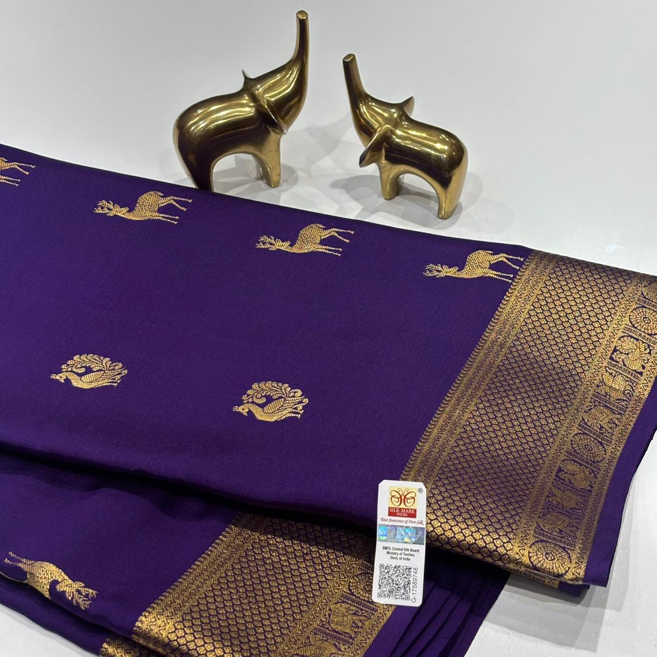 Pure Mysore Crepe Silk Saree