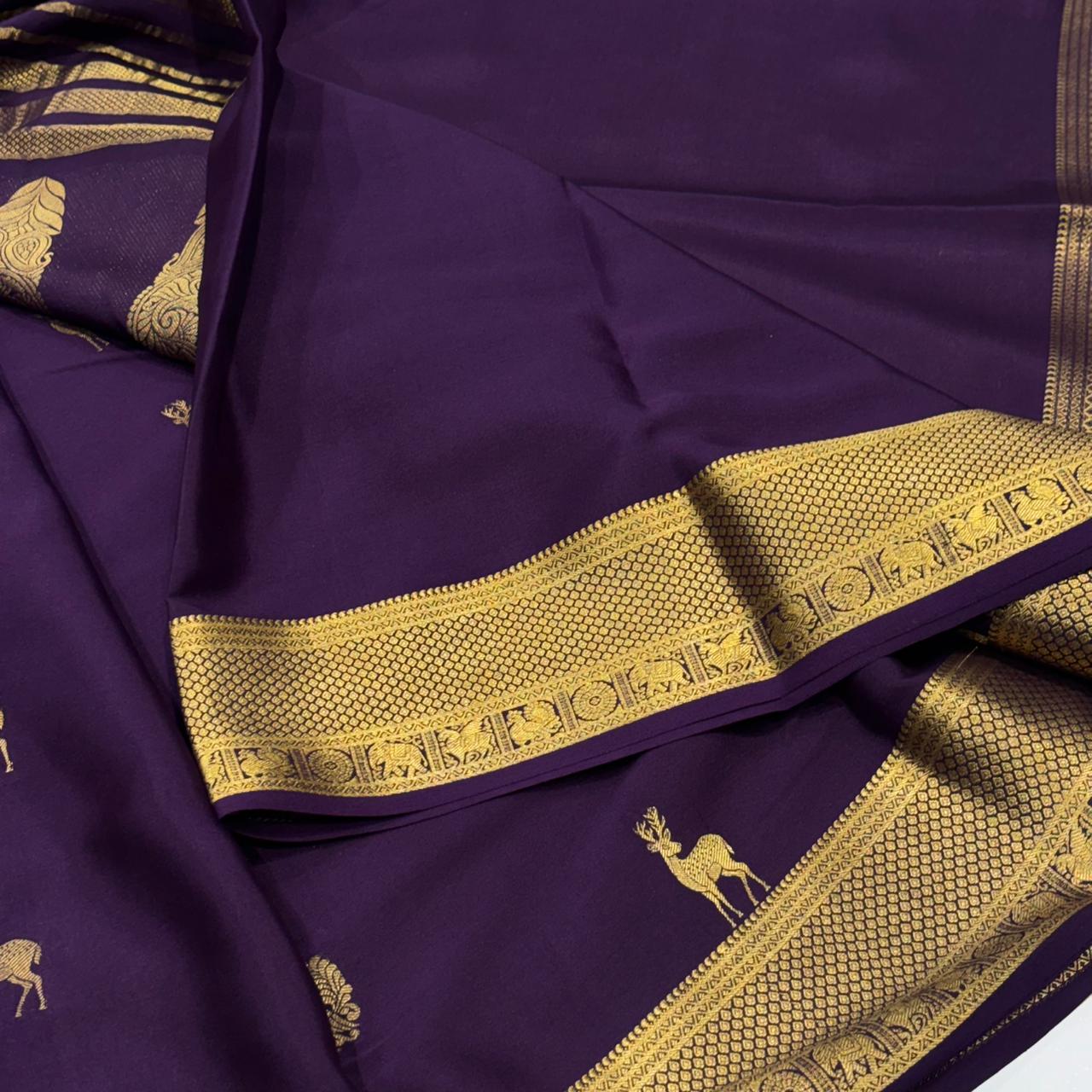 Pure Mysore Crepe Silk Saree