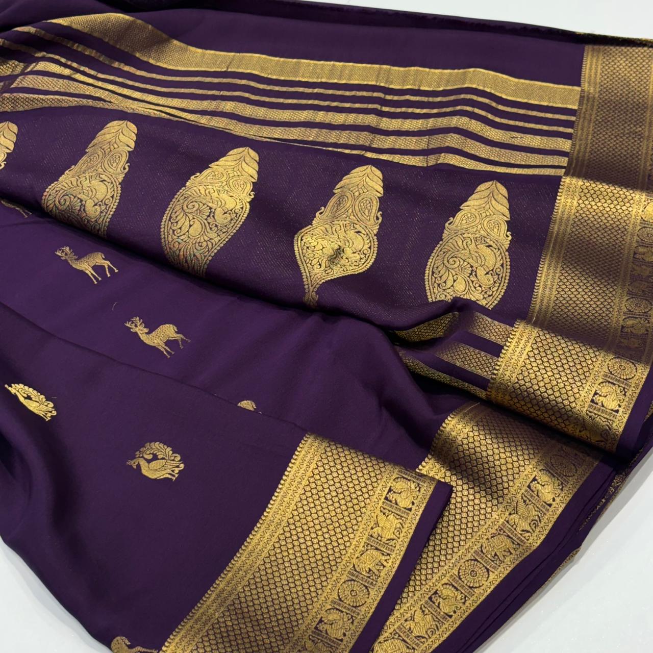 Pure Mysore Crepe Silk Saree