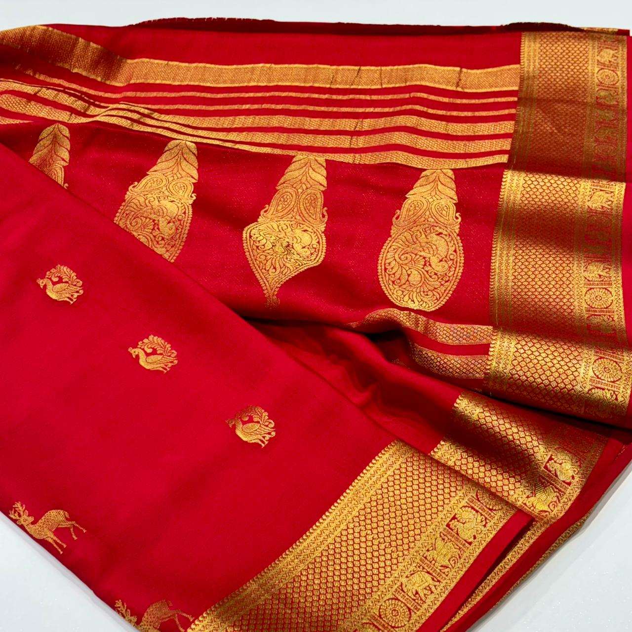 Pure Mysore Crepe Silk Saree