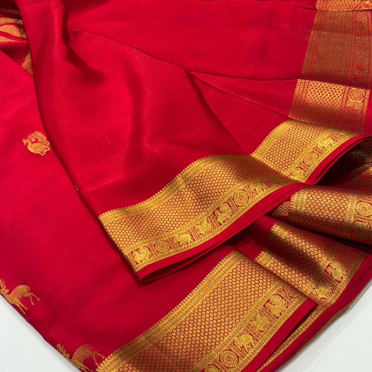 Pure Mysore Crepe Silk Saree