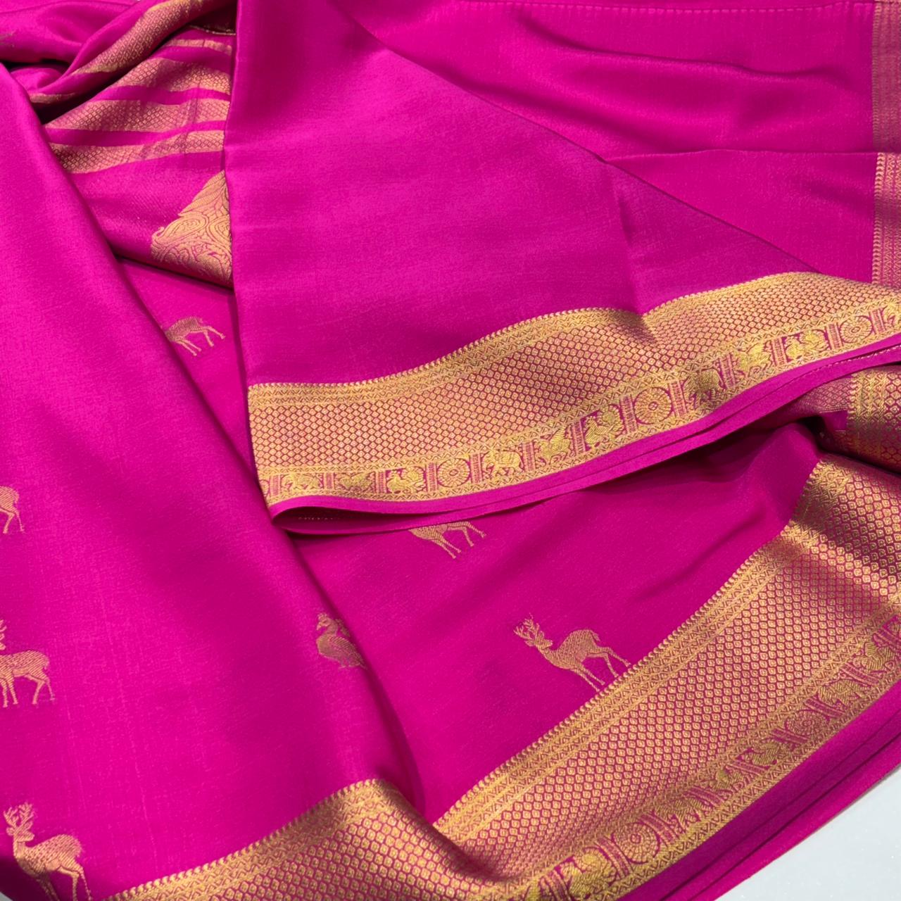 Pure Mysore Crepe Silk Saree