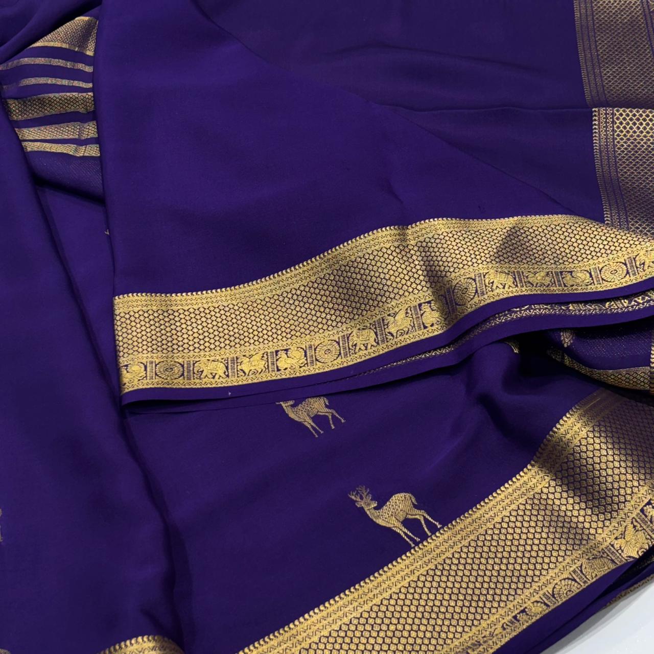Pure Mysore Crepe Silk Saree