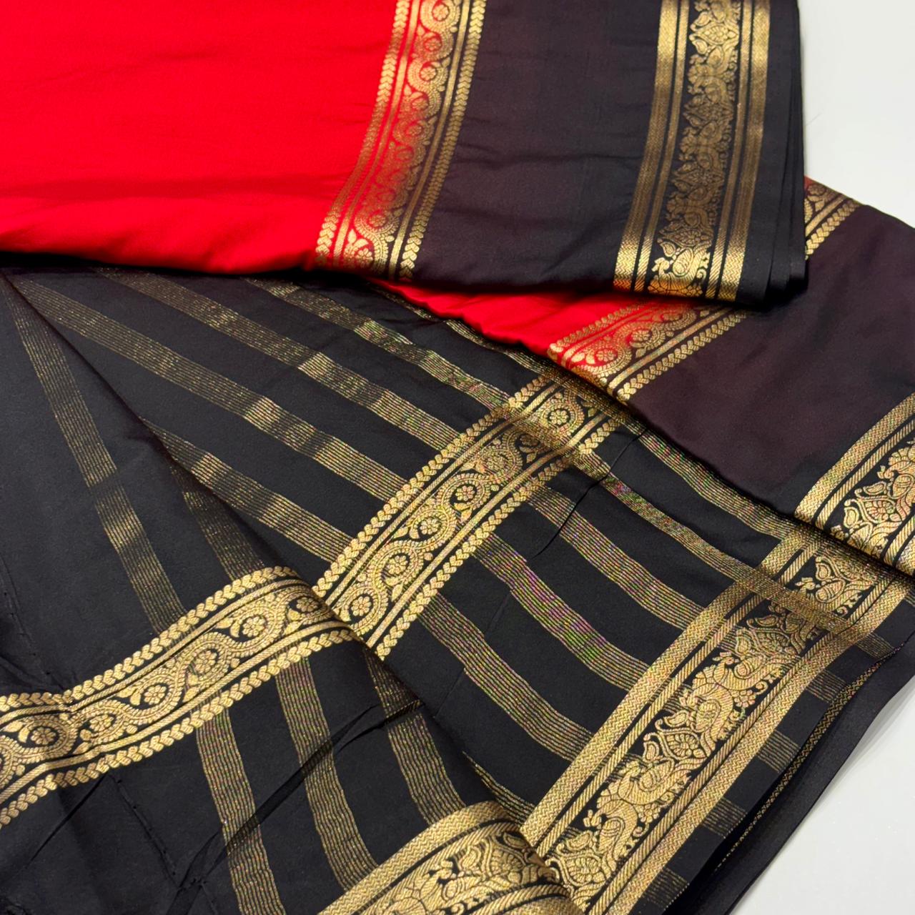 Designer Mysore Crepe Saree