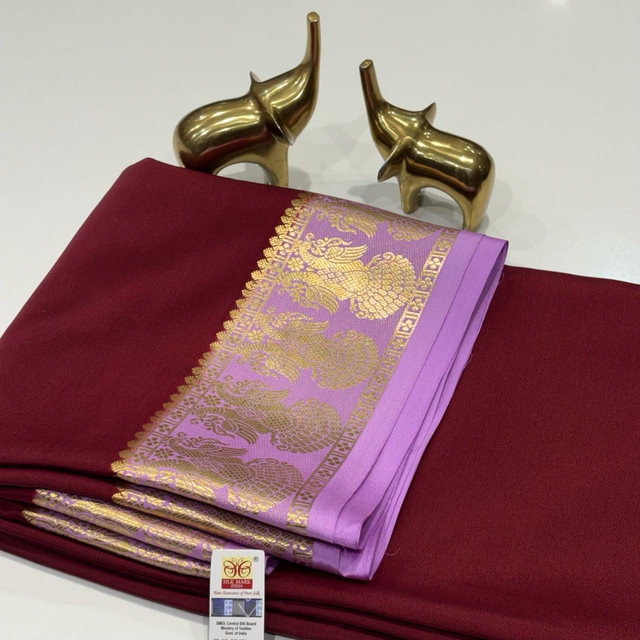 Pure Mysore Crepe Silk Saree