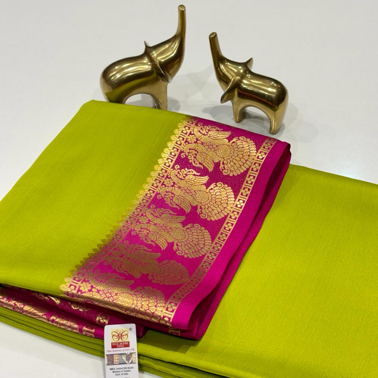 Pure Mysore Crepe Silk Saree