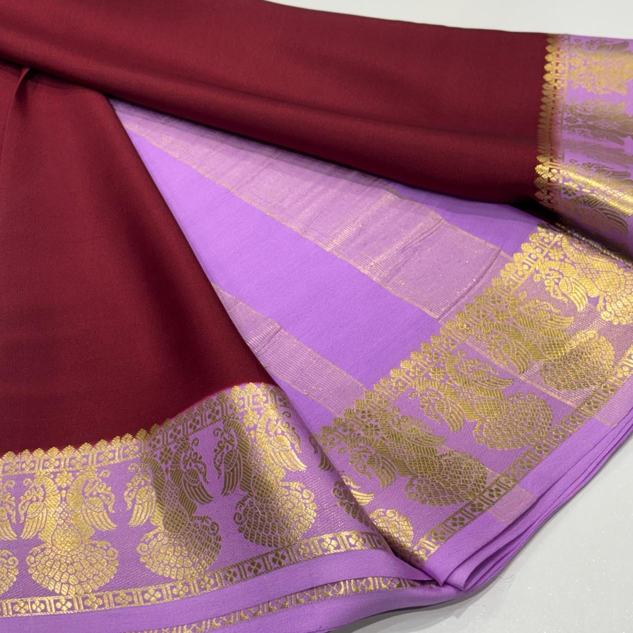 Pure Mysore Crepe Silk Saree