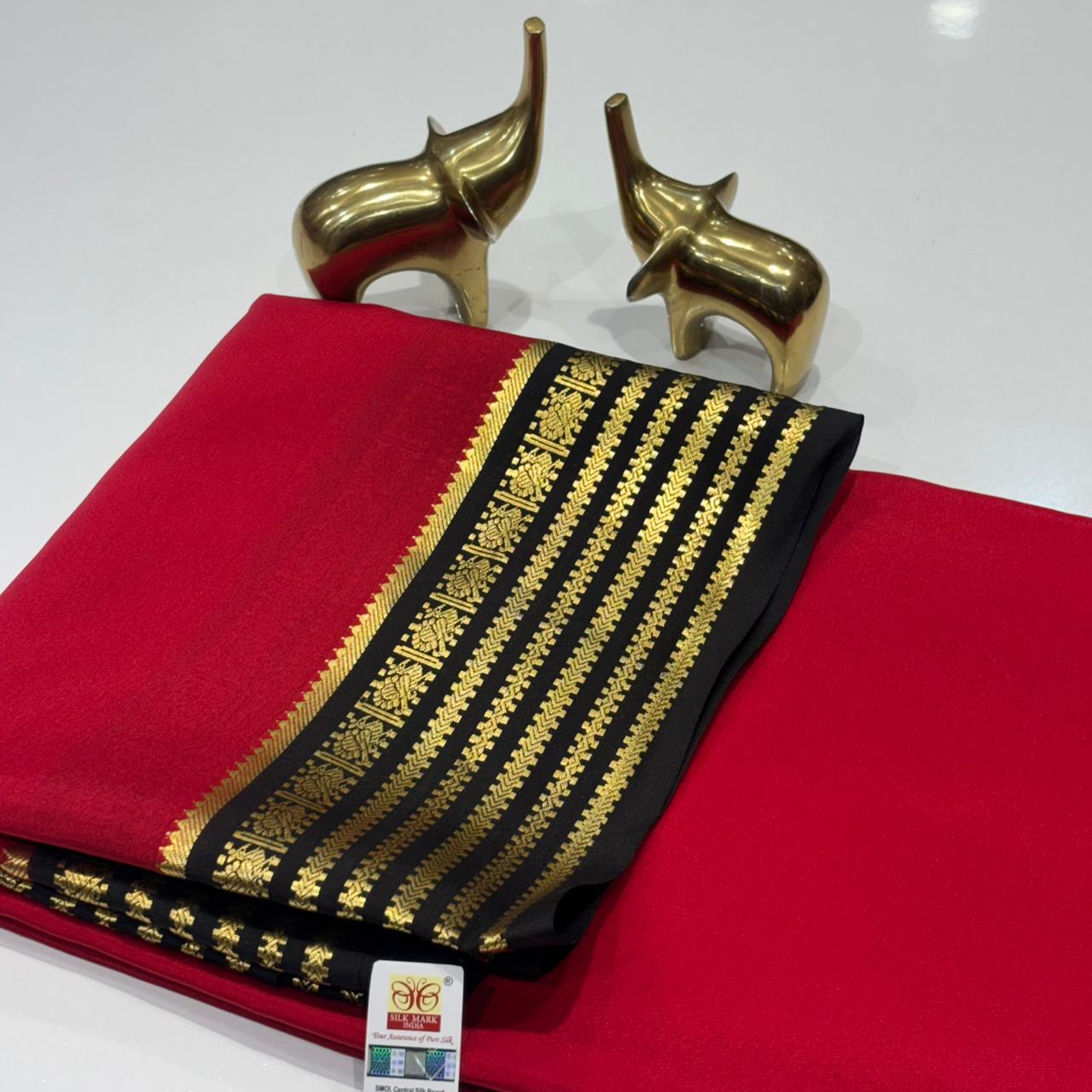 Pure Mysore Crepe Silk Saree