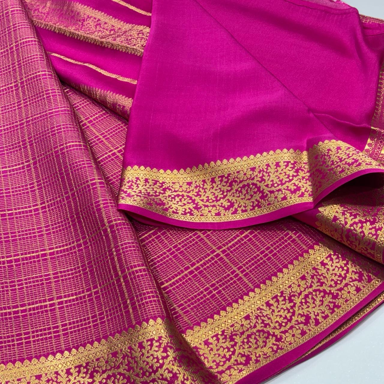 Pure Mysore Crepe Silk Saree