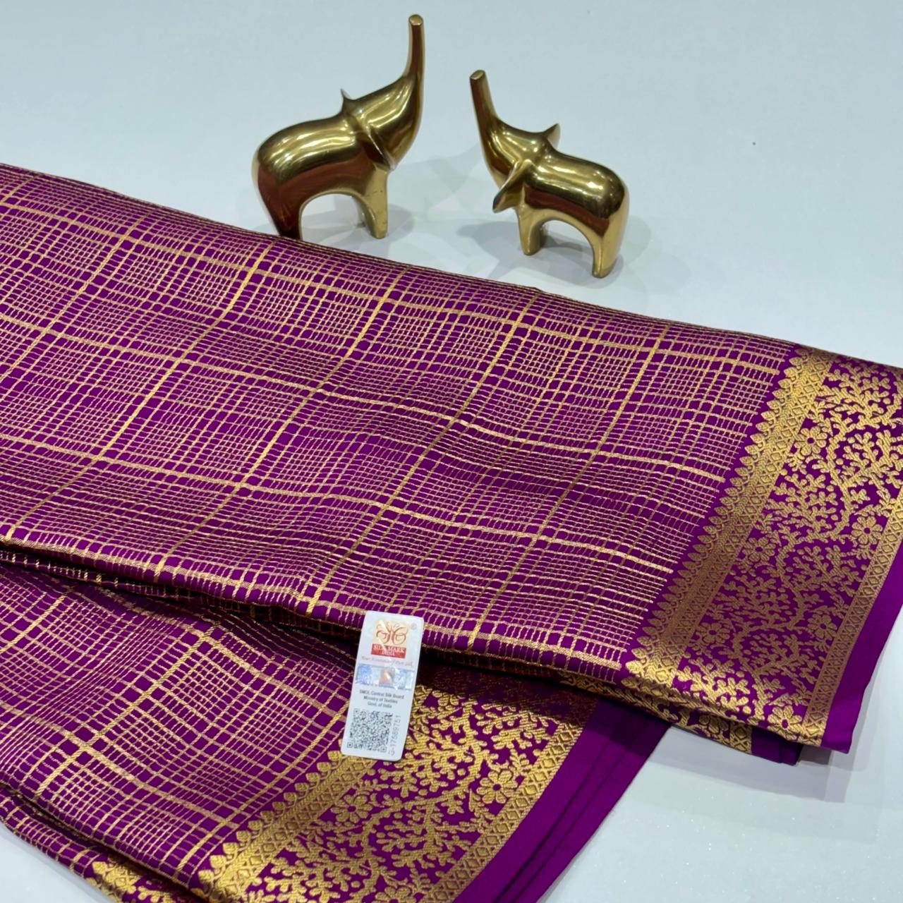 Pure Mysore Crepe Silk Saree