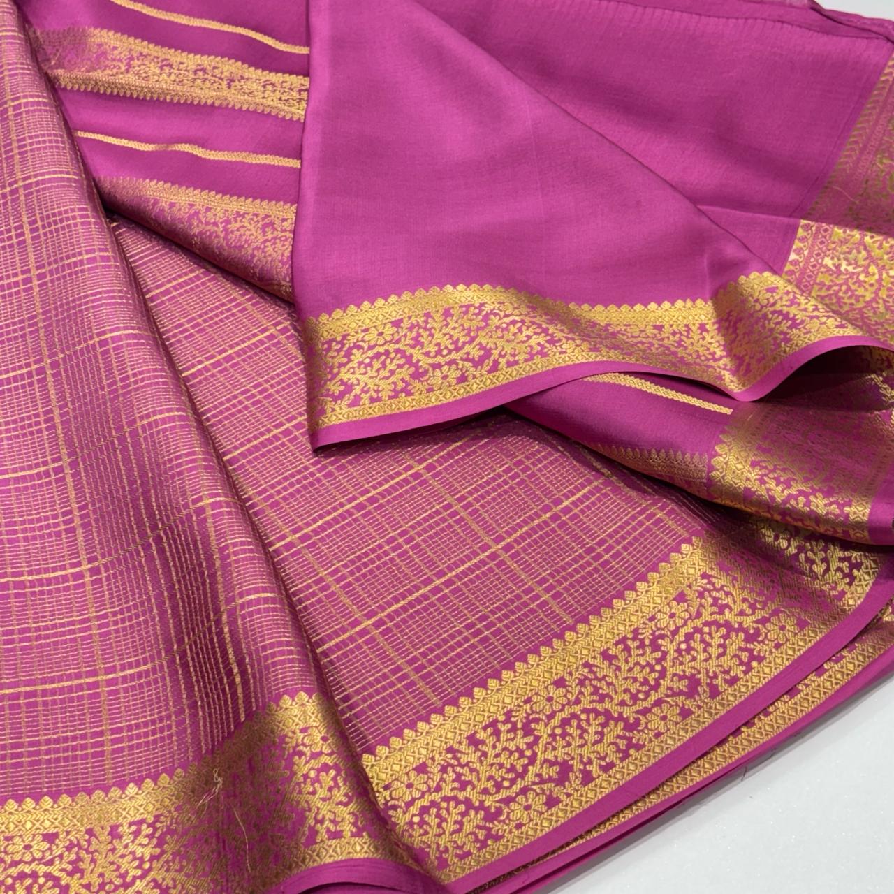 Pure Mysore Crepe Silk Saree