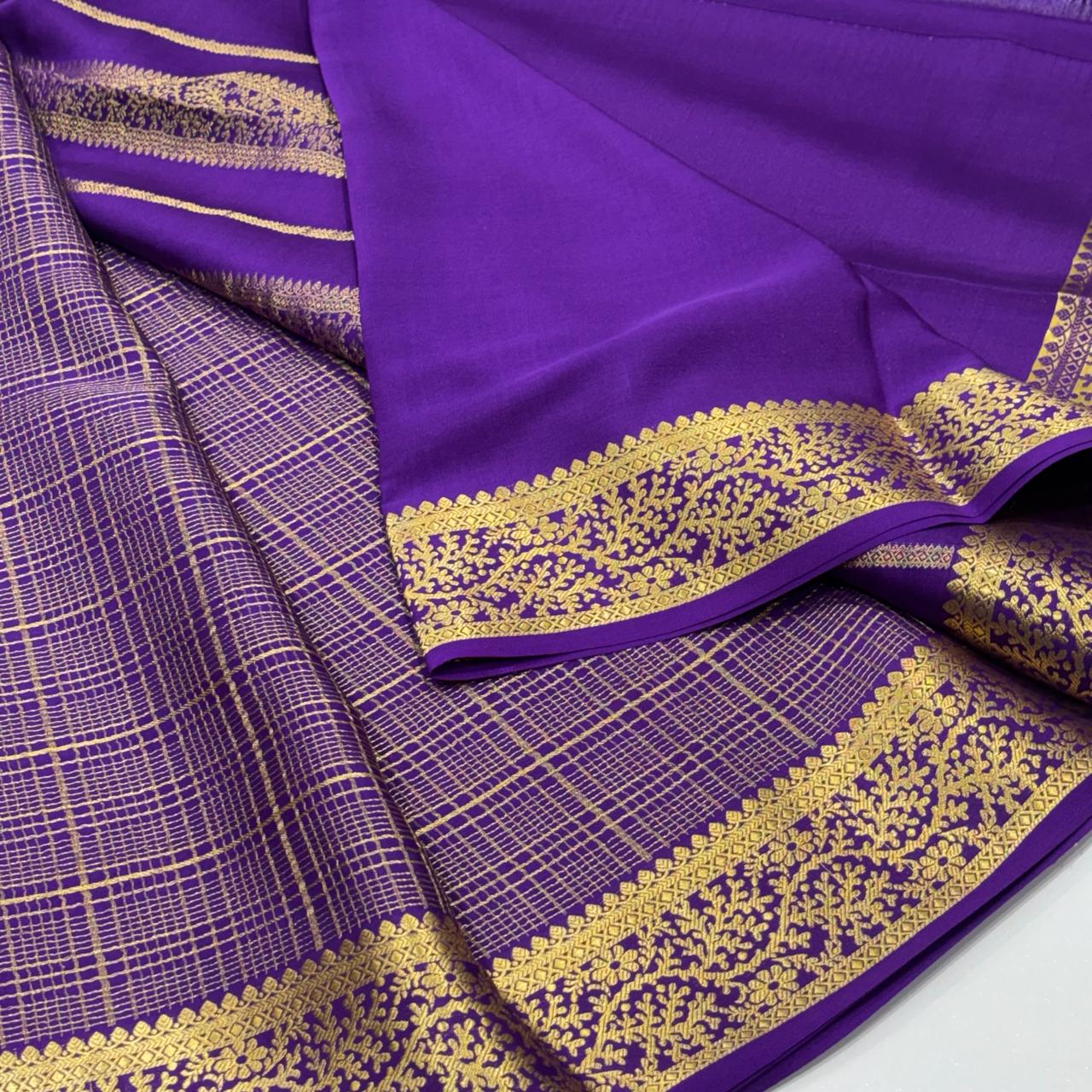 Pure Mysore Crepe Silk Saree