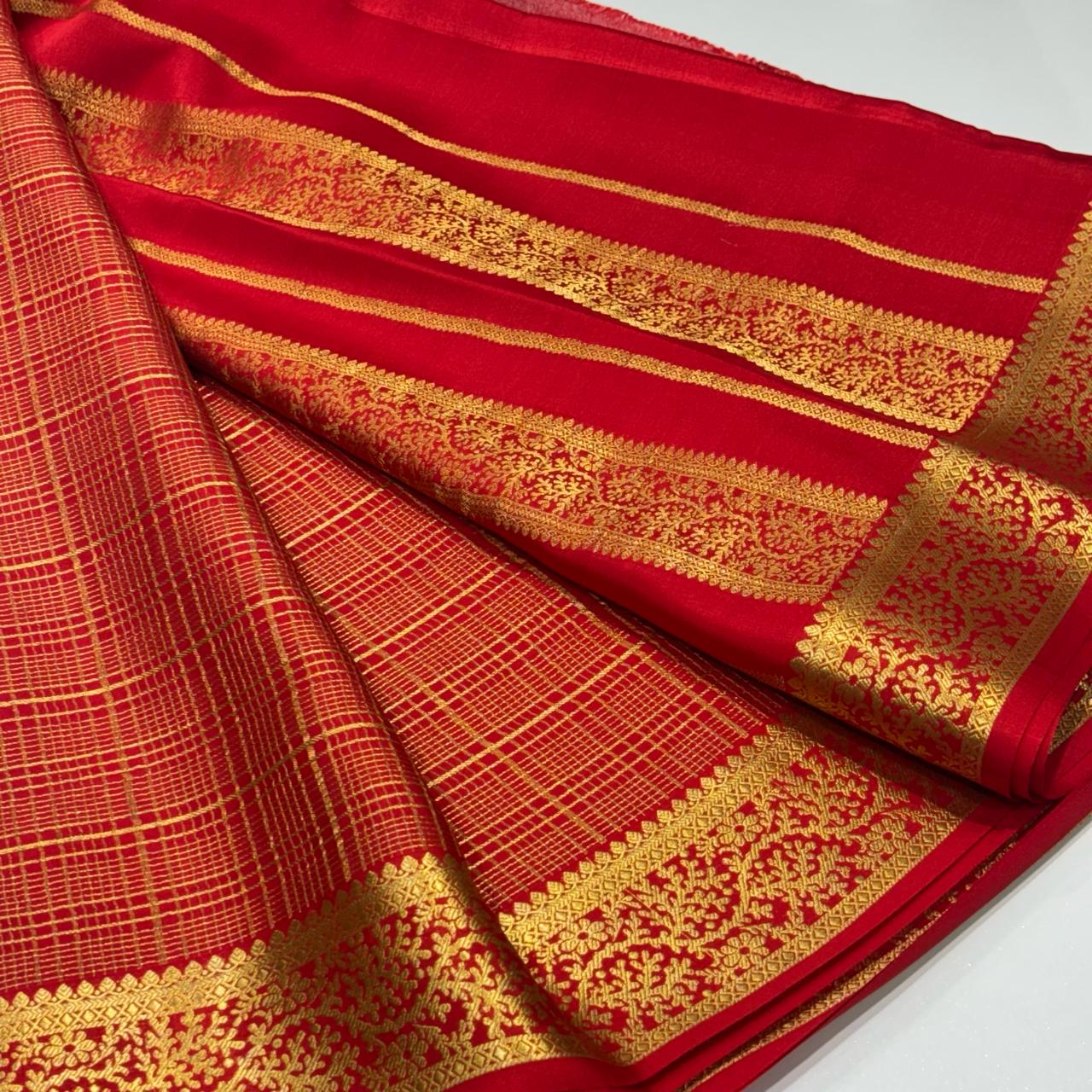 Pure Mysore Crepe Silk Saree