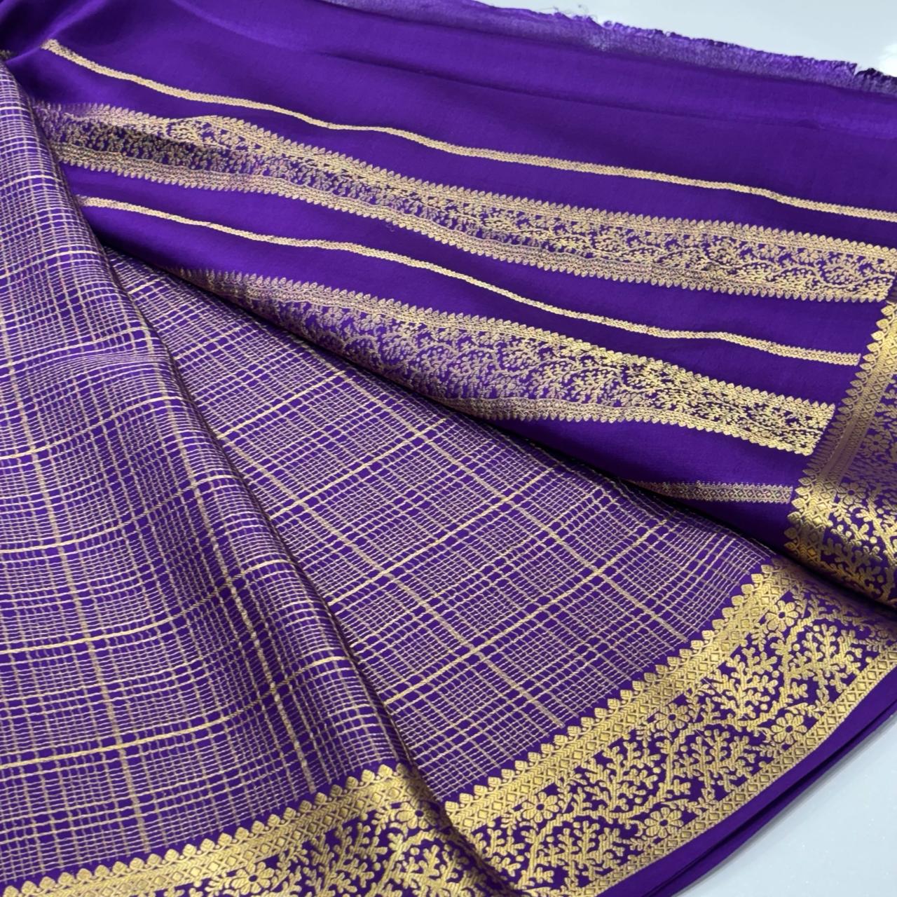 Pure Mysore Crepe Silk Saree