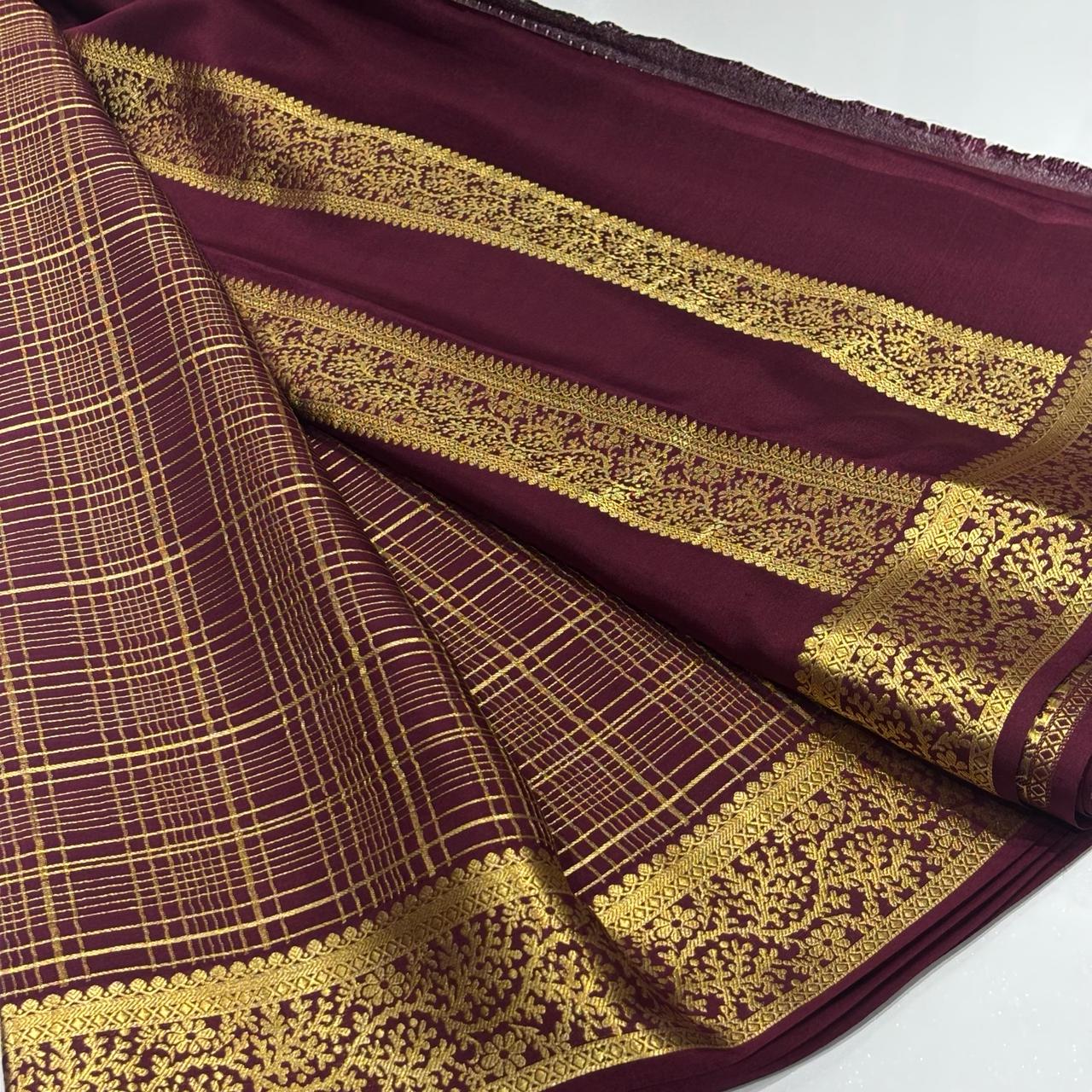 Pure Mysore Crepe Silk Saree