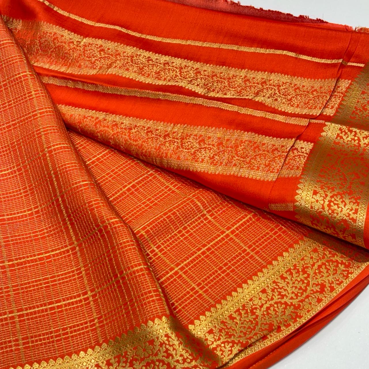 Pure Mysore Crepe Silk Saree