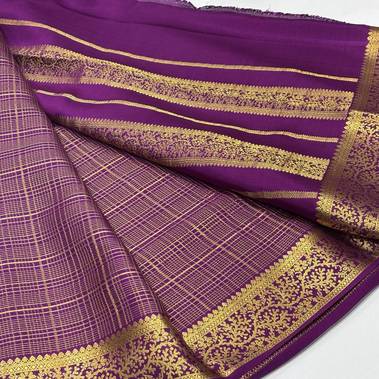 Pure Mysore Crepe Silk Saree