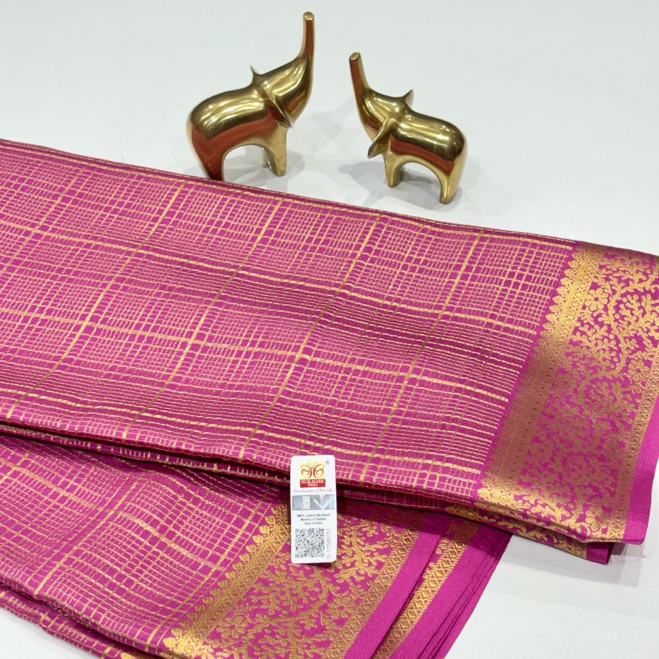 Pure Mysore Crepe Silk Saree