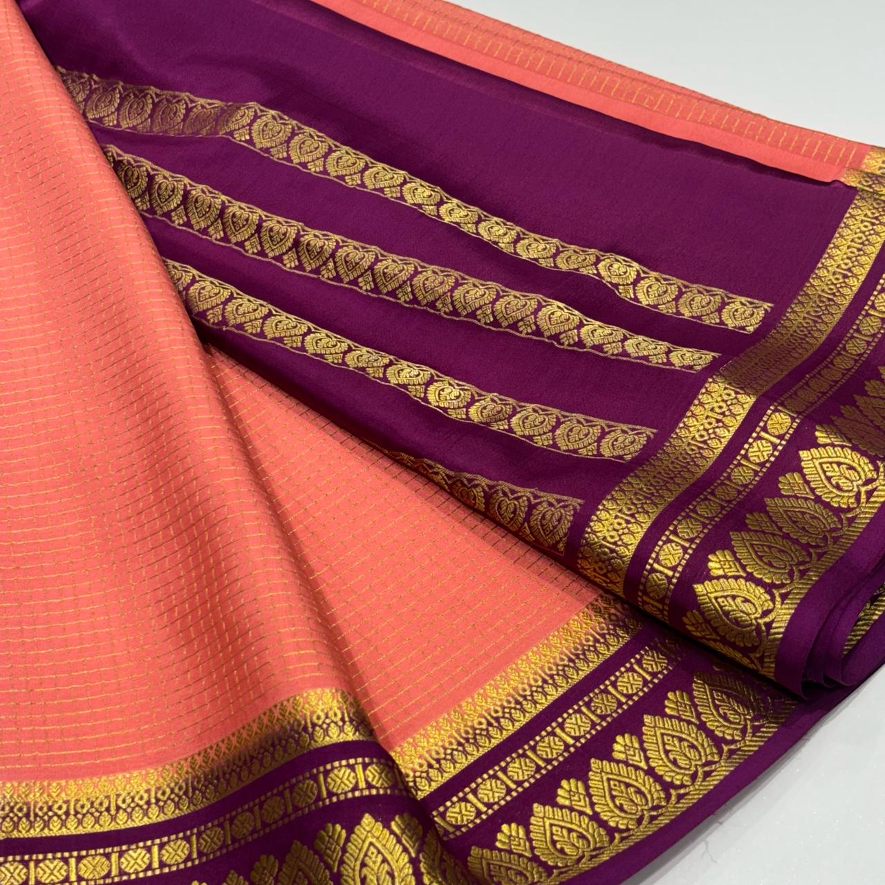 Pure Mysore Crepe Silk Saree