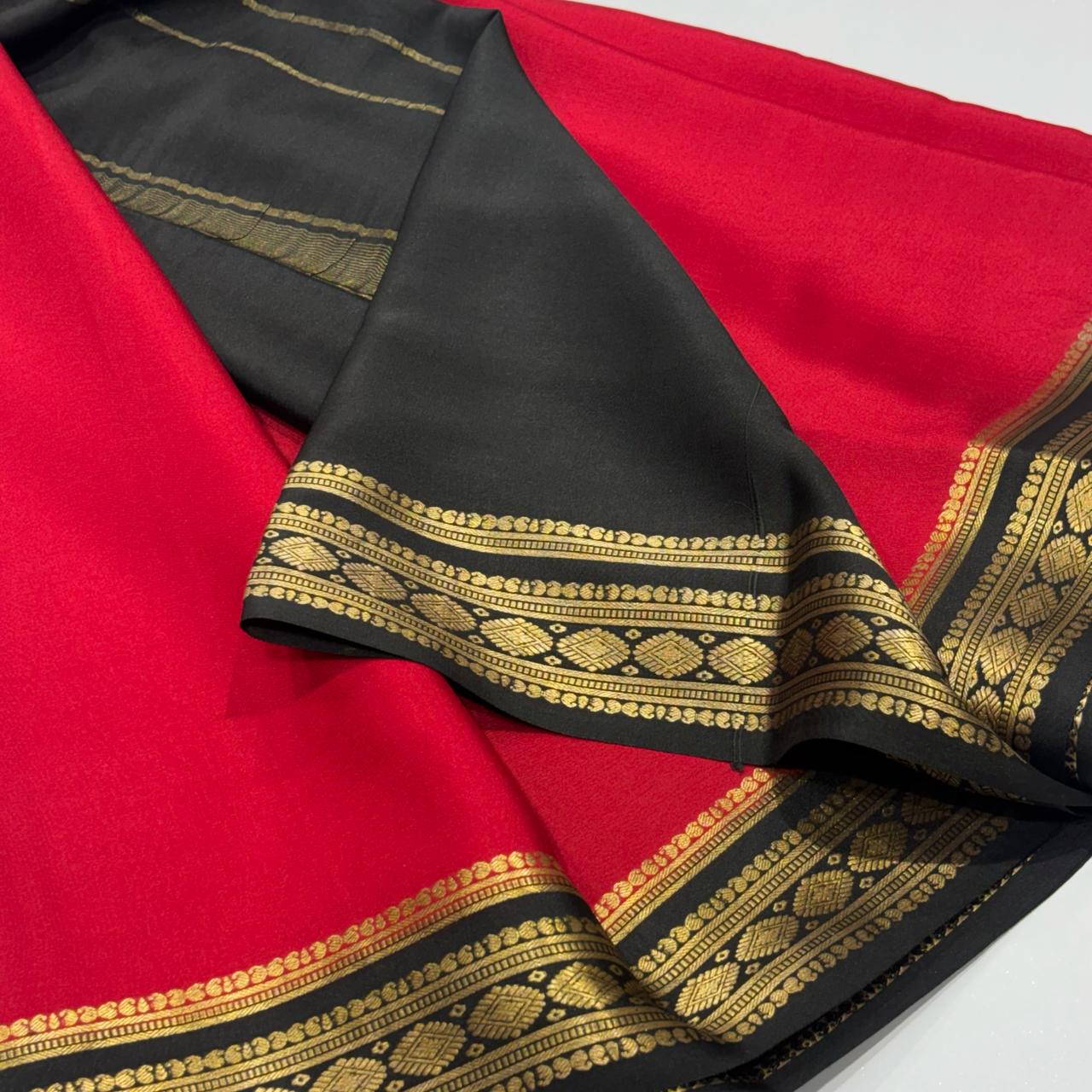 Pure Mysore Crepe Silk Saree