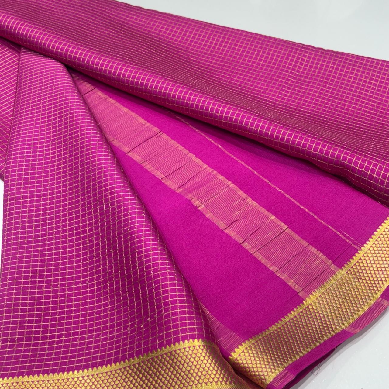 Pure Mysore Crepe Silk Saree